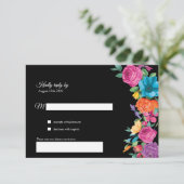 Fiesta Flowers & Broderie mexicaine Carte RSVP (Debout devant)