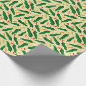 Fiesta Fun Green Chili Pattern Cadeaupapier (Hoek)