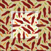 Fiesta Fun Red Chili Pattern Stof (Delen)