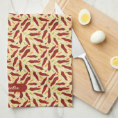 Fiesta Fun Red Chili Pattern Theedoek (Quarter Fold)