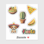 Fiesta geïnspireerde illustraties Stickers set (Vel)