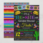 Fiesta Gender Reveal Invitation Kaart (Voorkant / Achterkant)