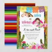 Fiesta Genre Révéler Invitation Señor Ou Señorita (Devant / Derrière)