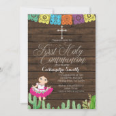 Fiesta Girl First Holy Communion Invitation (Devant)