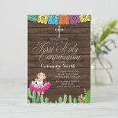 Fiesta Girl First Holy Communion Invitation (Debout devant)