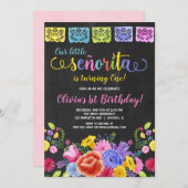 Fiesta girl waterverven kaart (Voorkant / Achterkant)