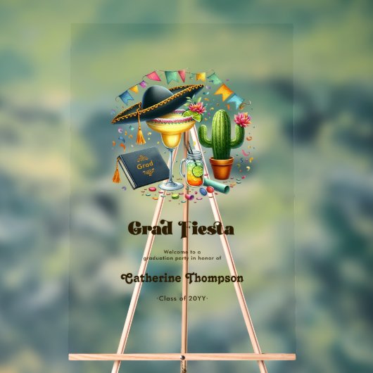 Fiesta Graduation Party Welkom Acryl Bord (Neutraal)