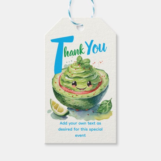 Fiesta Guacamole Baby Jongensdouche Schattigee Gun Cadeaulabel (Voorkant)