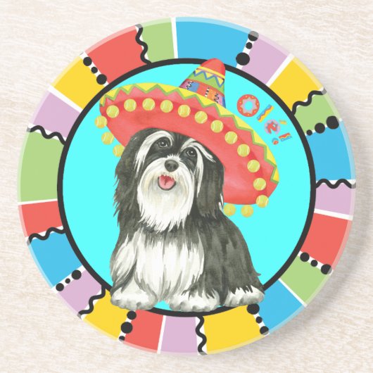 Fiesta Havanese Zandsteen Onderzetter (Voorkant)