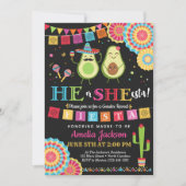 Fiesta He of she-esta Invitation Mexican Kaart (Voorkant)