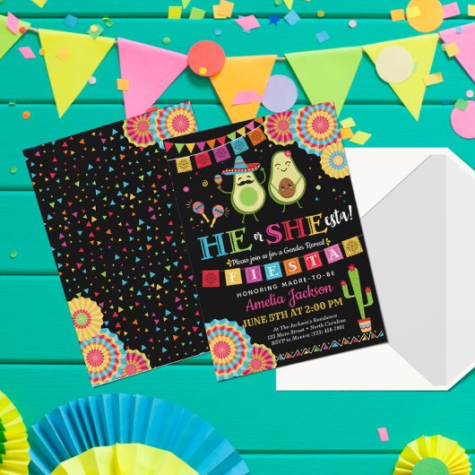 Fiesta He ou She-esta Invitation Mexicaine