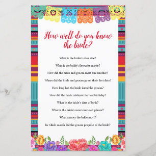 Fiesta Hoe goed ken je de Bride Game-kaart?