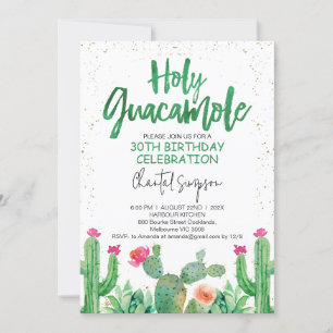 Fiesta Holy Guacamole 30ste verjaardag uitnodiging