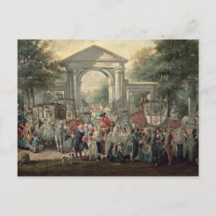 Fiesta in een botanische tuin, 1775 briefkaart