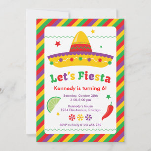 Fiesta ! Invitation de fête d'anniversaire