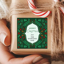 Fiesta Kerst Favor Sticker