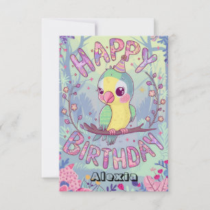 Fiesta Kinder papegaai digitale verjaardag Kaart