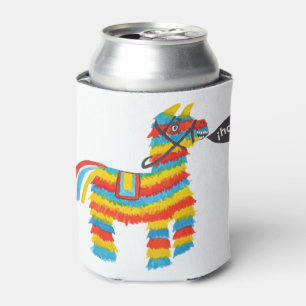 Fiesta kleurrijke donkey piñata zegt hola blikjeskoeler
