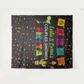 Fiesta koppel bruisparty achtergrond wandkleed (Voorkant (horizontaal))