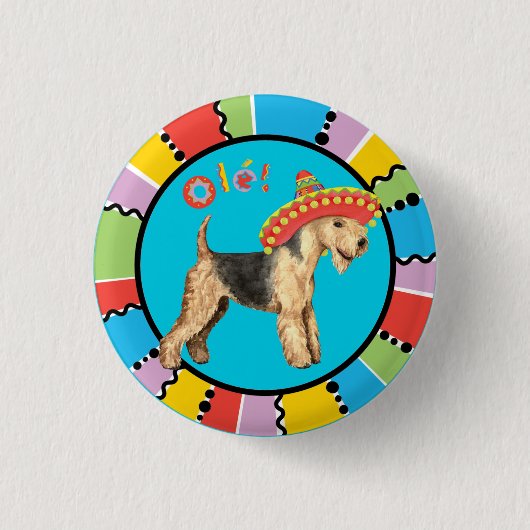 Fiesta Lakeland Terrier Ronde Button 3,2 Cm (Voorkant)