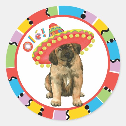 Fiesta Leonberger Ronde Sticker (Voorkant)