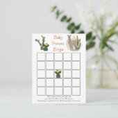 Fiesta Llama Cactus Baby Bingo Carte de boîtier de (Debout devant)