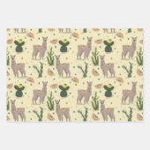 Fiesta Llama Cactus Inpakpapier Vel (Voorkant 2)