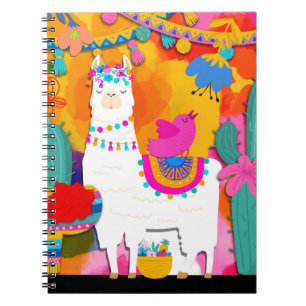 Fiesta Llama Cinco De Mayo Fun Waterverf Notitieboek