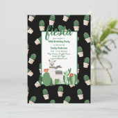 Fiesta Llama Invitation Anniversaire Amusant Cute (Debout devant)