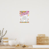 Fiesta Llama zeg niet dat Baby shower game Poster (Keuken)