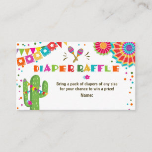 Fiesta Luier Raffle Kaart Mexicaanse Cactus Bloeme
