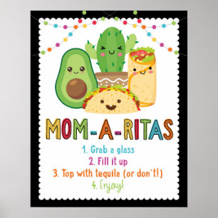 Fiesta Ma-A-Ritas Sign Poster