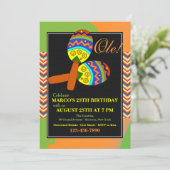 Fiesta Maracas uitnodiging (Staand voorkant)