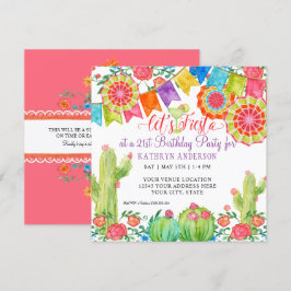 Fiesta Margarita Cactus 21ste verjaardag Verrassin Kaart