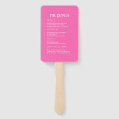 Fiesta Margaritas Bachelorette Weekenduitnodiging Handwaaier (Achterkant)