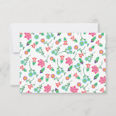 Fiesta Mariage mexicain Floral Gold Foil RSVP (Dos)