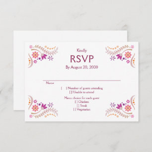 Fiesta Mariage rose Quinceañera RSVP