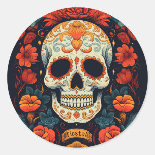 Fiesta! Mexicaans FEEST Ronde Sticker