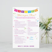 Fiesta Mexicaans Vrijgezellenfeest Game PRINTED (Staand voorkant)