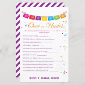 Fiesta Mexicaans Vrijgezellenfeest Game PRINTED (Voorkant / Achterkant)