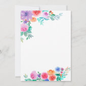 Fiesta | Mexicaanse Bloemen | Proefdiners Kaart (Achterkant)