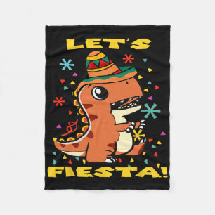 Fiesta Mexicaanse dinosaurus Cinco de Mayo Toddle Fleece Deken