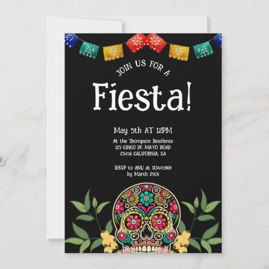Fiesta! Mexicaanse PARTIJ Kaart (Voorkant)