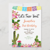 Fiesta Mexicaine 1er Anniversaire Fête Invitation (Devant)