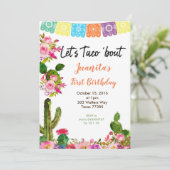 Fiesta Mexicaine 1er Anniversaire Fête Invitation (Debout devant)