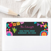 Fiesta mexicaine Adresse de retour Étiquettes Fies (En situation)
