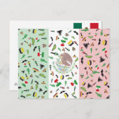 Fiesta mexicaine - Drapeau du Mexique Carte postal (Devant / Derrière)