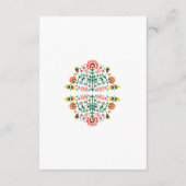 Fiesta Mexicaine Lime Hébergement Cartes de Mariag (Dos)