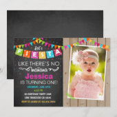 Fiesta Mexican Birthday Party Invitation Kaart (Voorkant / Achterkant)