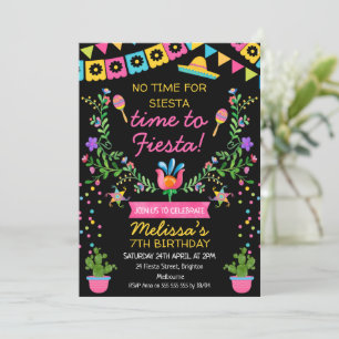 Fiesta Mexican Floral Birthday Kaart